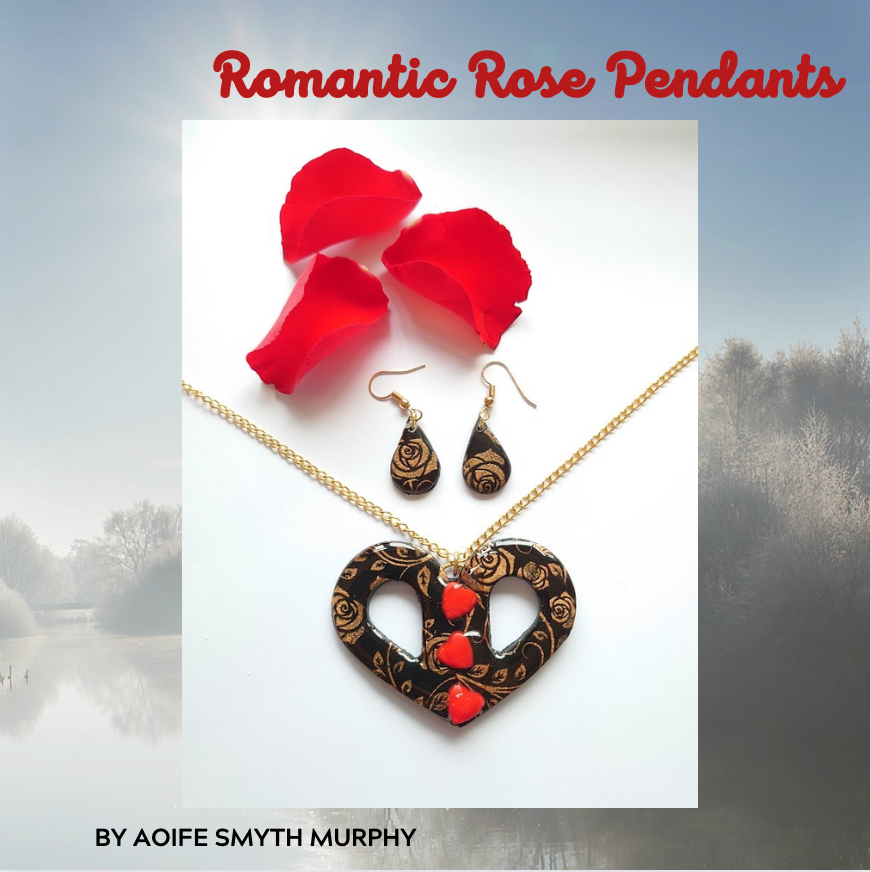 Make Enchanted Rosevine Hearts Polymer Clay Jewelry