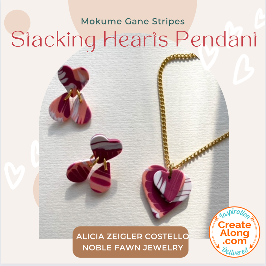 Make a Valentine Stacking Hearts Polymer Clay Pendant