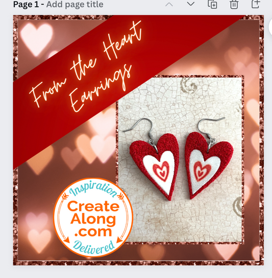 Make"Cuddly" From The Heart Polymer Clay Earrings