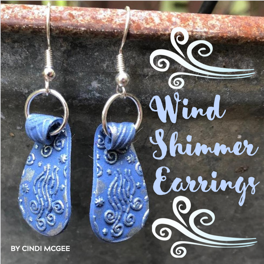 Make Wind Shimmer Polymer Clay Earrings