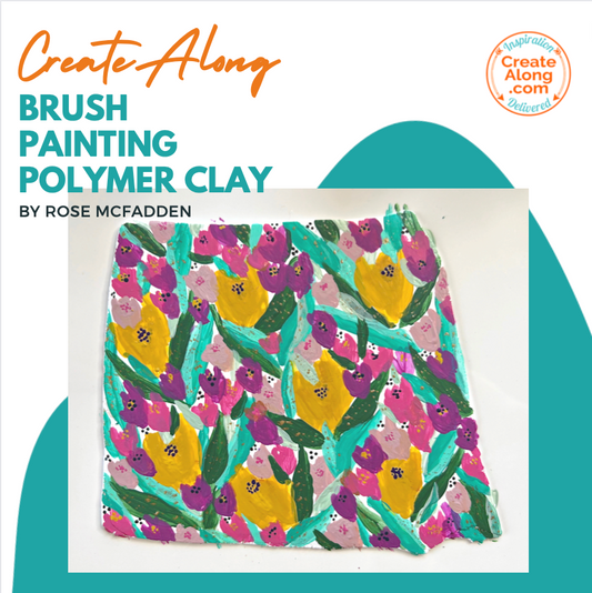 Learn to Brush Paint a Floral Pattern on Polymer Clay