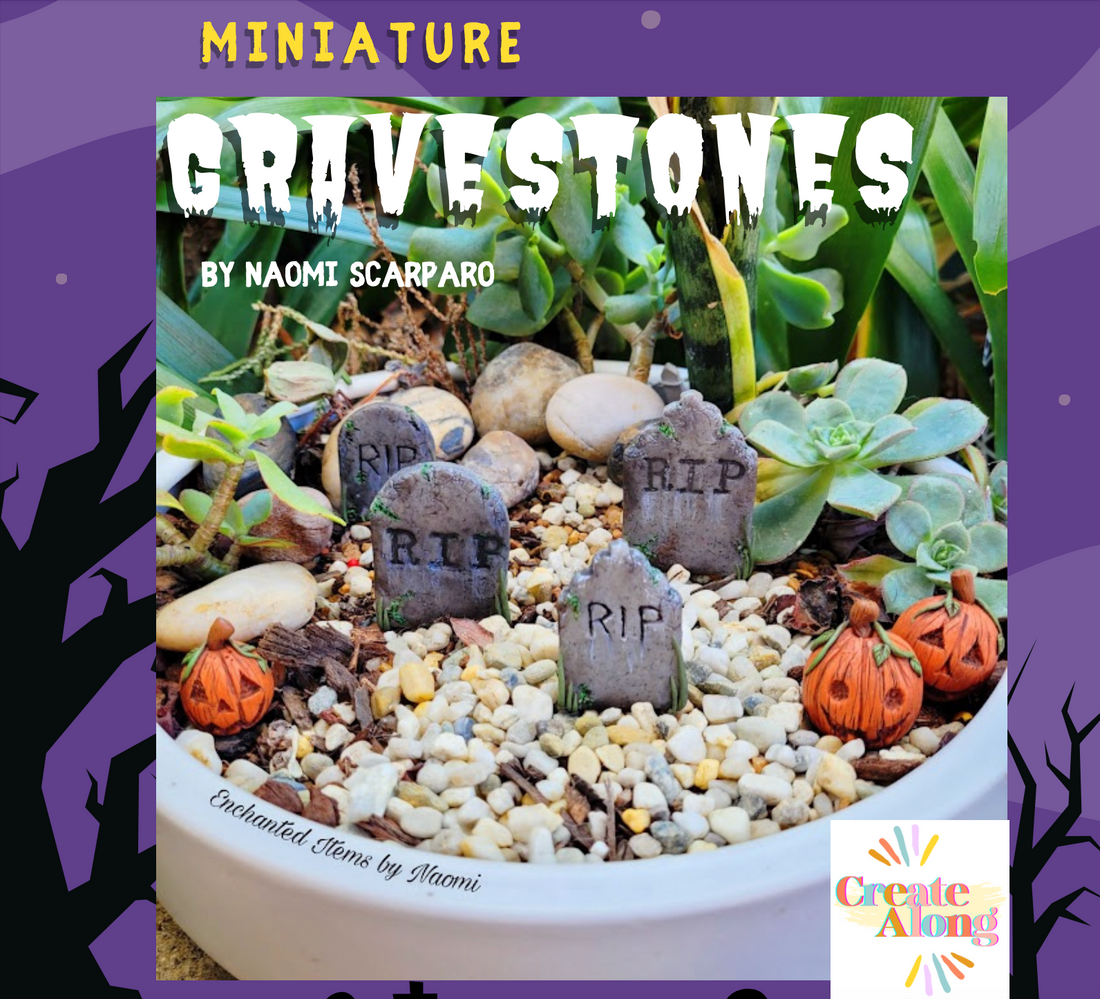 A CUTE Graveyard? It IS Possible with Polymer Clay! Give this week's Make it Monday tutorial a try!