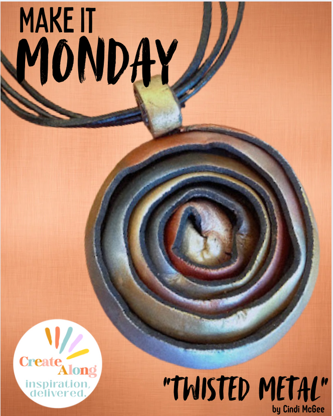 Let's Do the Twist! Twisted Metal Polymer Clay Pendant