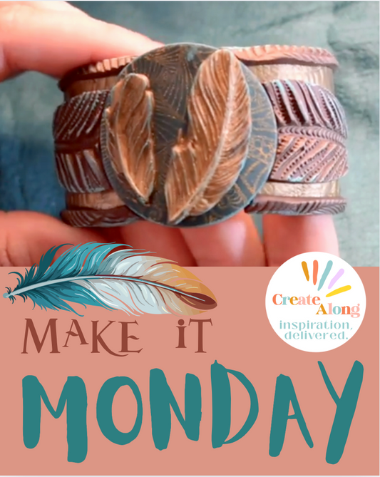 How to make a chunky feather cuff bracelet mica shift with polymer clay