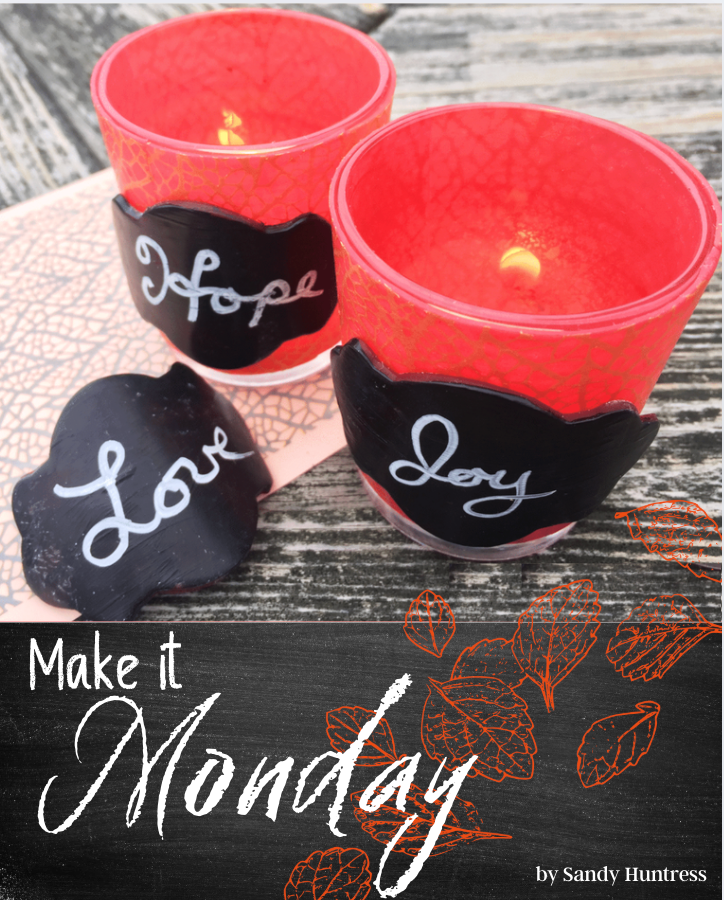 Leafy Place Card Candle Votives - Make it Monday!