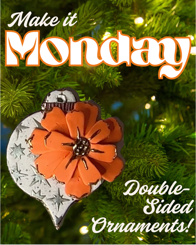 Get festive! Make double-sided Polymer Clay Ornaments for your tree or for gifts!