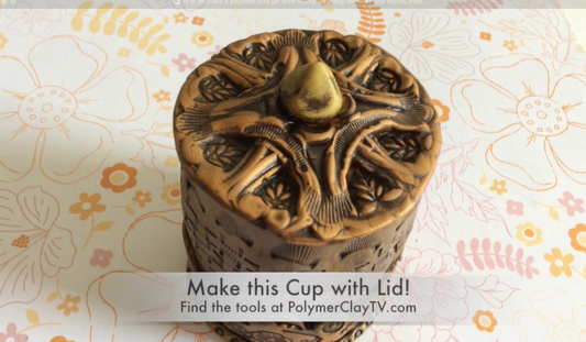 How-to Create a jar with a fitted lid from polymer clay idea tutorial