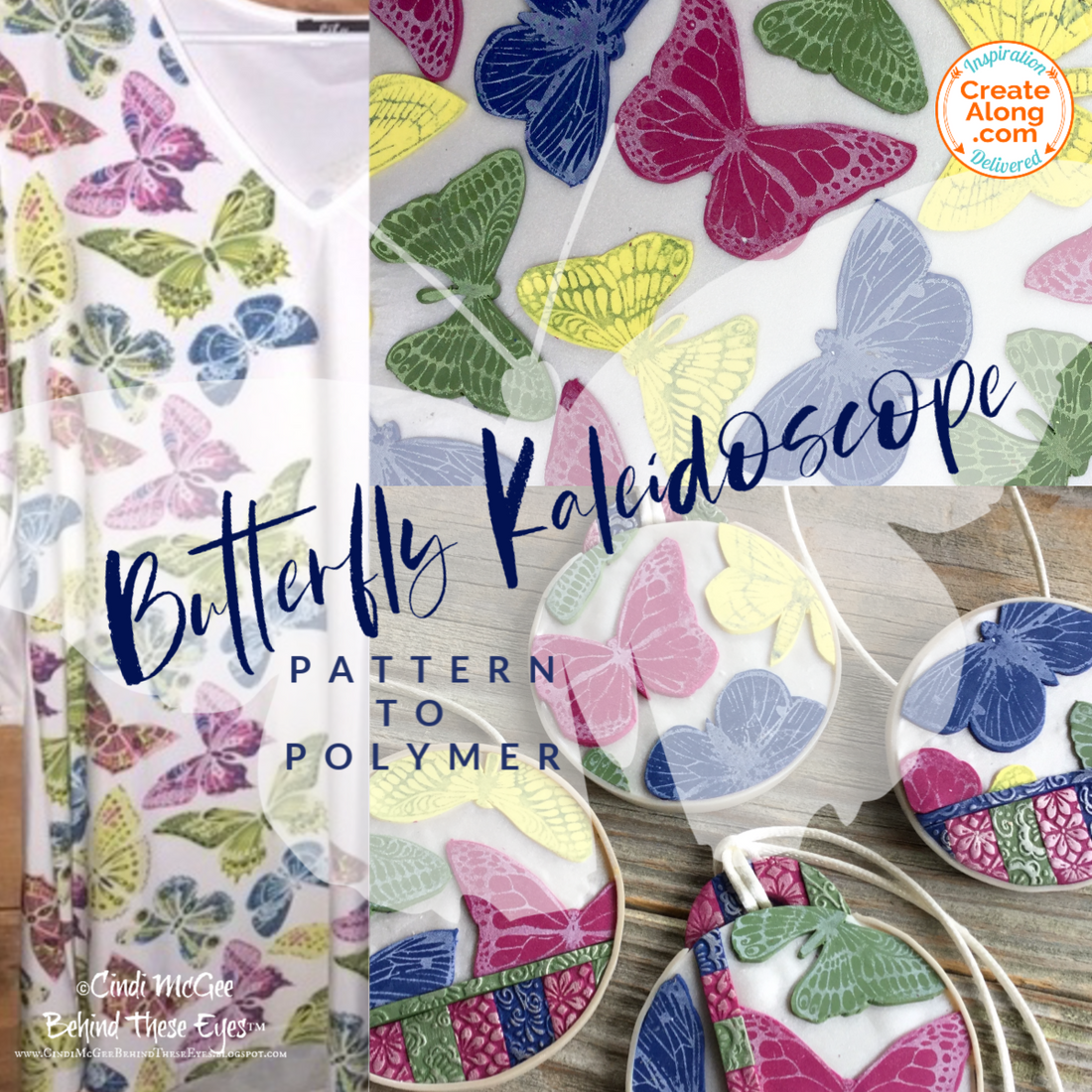 Learn to Make a Butterfly Kaleidoscope Polymer Clay Veneer!
