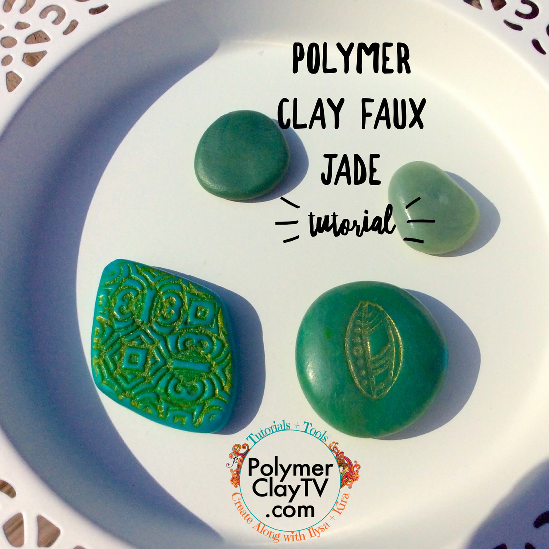 How to create faux jade with polymer clay easy recipe