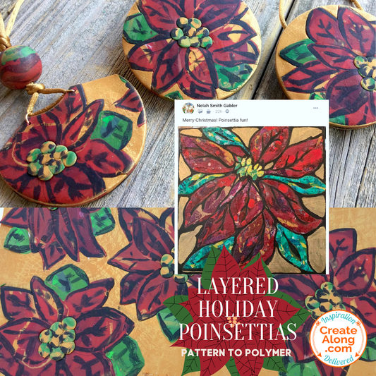 You Can Make Poinsettia Polymer Clay Jewelry
