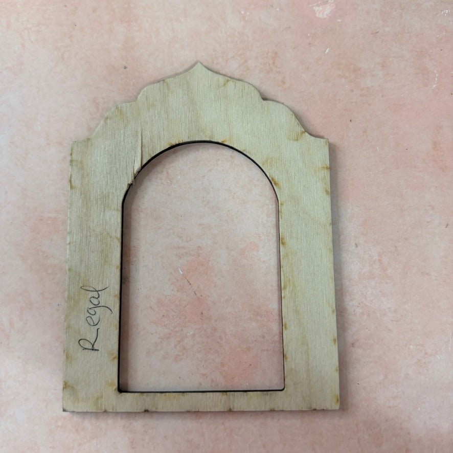 Wood Shrine Niche for mixed media polymer clay