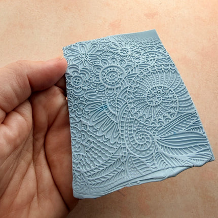 Spiral Snails Texture Mat rubber Stamp for polymer clay paper Gelli plate and resin ZIA