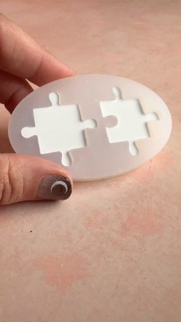 Puzzle Pieces Best Friend Silicone mold - Create Along 