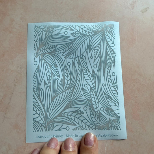 Silkscreen Stencil Leaves and Berries