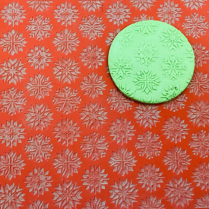 Norwegian Snowflake Nordic Star Quilt Boho Rubber Stamp Texture Sheet Mat - Create Along 
