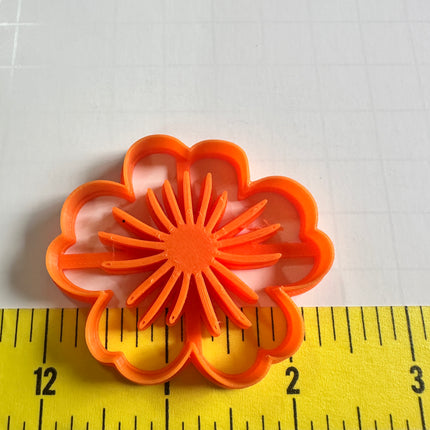 Blossom Impression Cutter | 2” Whimsical Flower Polymer Clay Cutter Brooches & Statement Jewelry - Create Along 