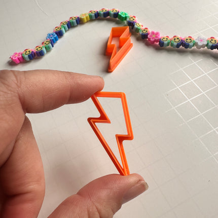 Stormy Nights – Mirrored Lightning Bolt Cutter Set | Polymer Clay Earrings & Jewelry - Create Along 