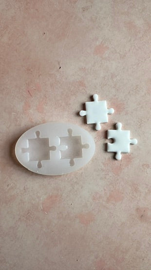 Puzzle Pieces Best Friend Silicone mold - Create Along 