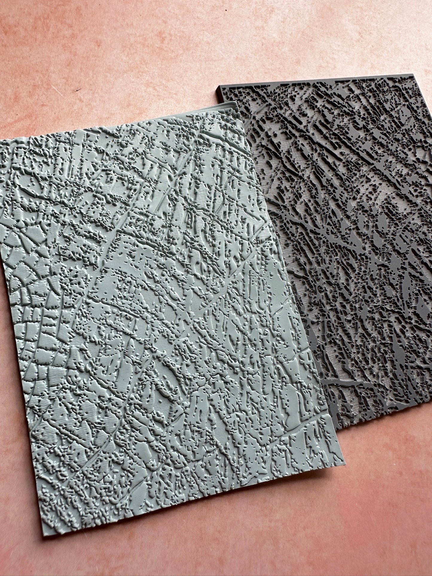 Tree Rings Wood Grain polymer clay rubber stamp texture - Create Along 