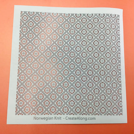 Norwegian Knit Silkscreen for Polymer Clay and Mixed Media Christmas - Create Along 