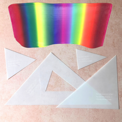 BlendAngles Skinner Ombre Gradient blend clay templates for Pasta Machine - Create Along 