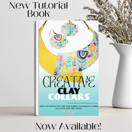 Creative Clay Collars polymer tutorial necklace jewelry making book + collar cutters - Create Along 