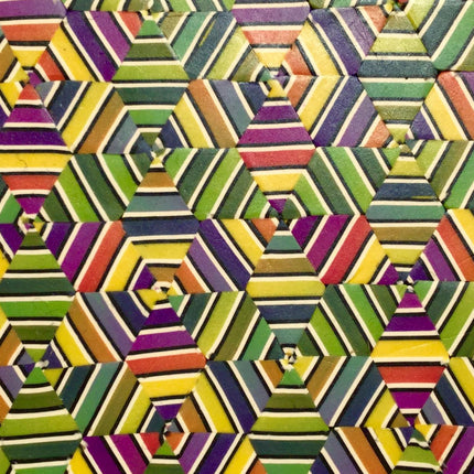 The Create Template for geometric, quilted hexagon, triangle, diamond patterns on clay slabs and veneers - Create Along 