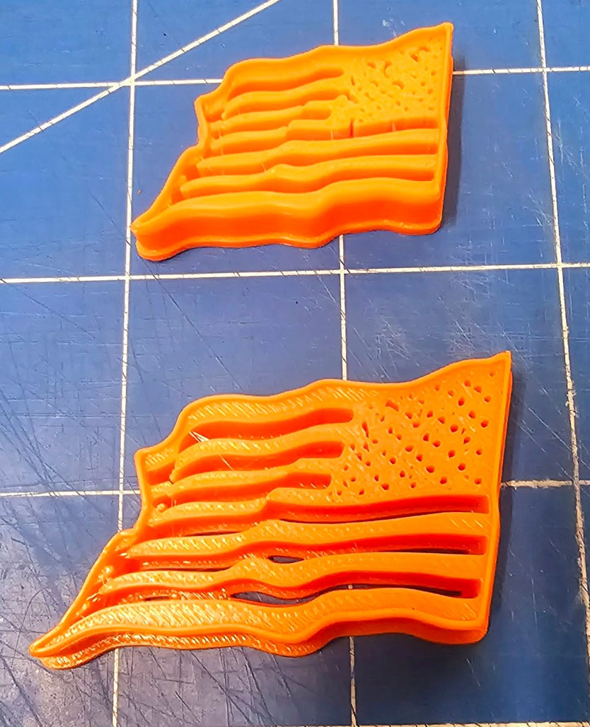 Waving American Flag polymer clay imprint cutter for earrings brooches decor