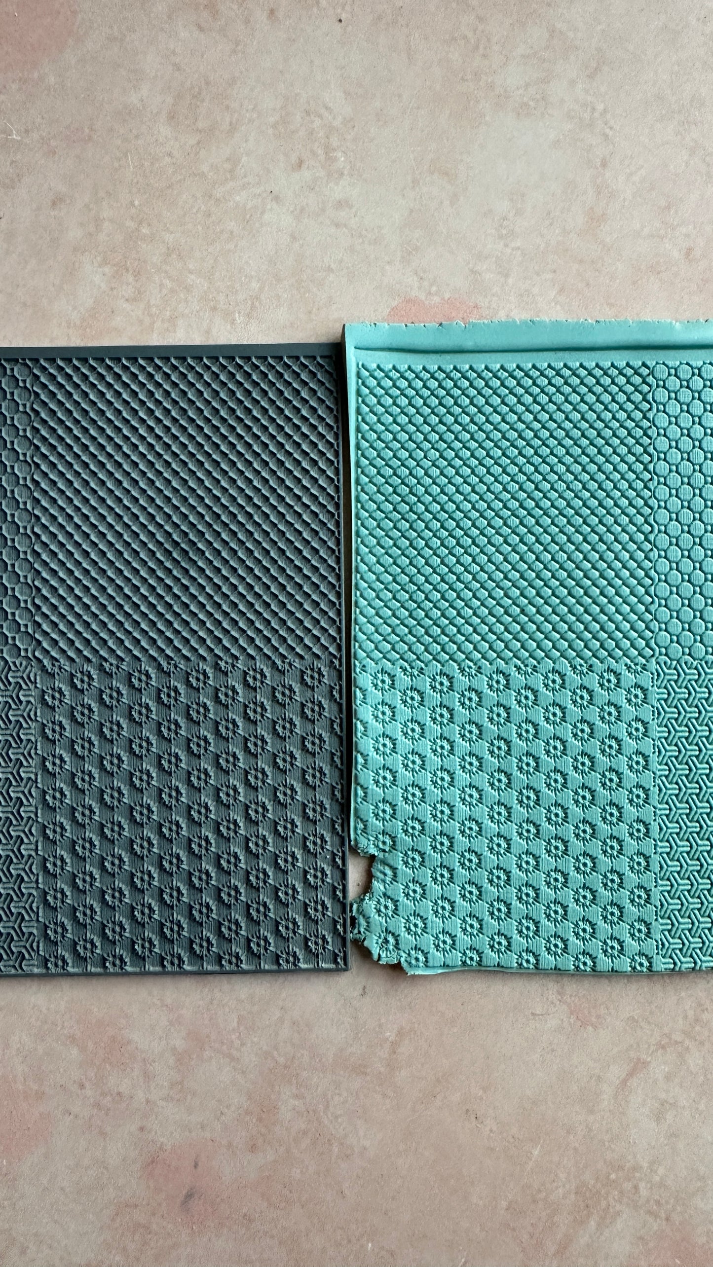 Mini Netting Polymer Clay Rubber Texture Stamp - Create Along 