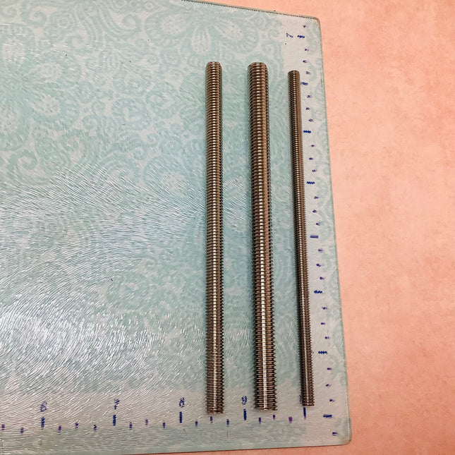 Metal Rods Set of 3 threaded Tools for polymer clay sculpting and texture wand - Create Along 