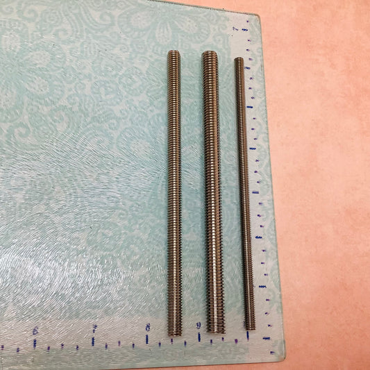 Metal Rods Set of 3 threaded Tools for polymer clay sculpting and texture