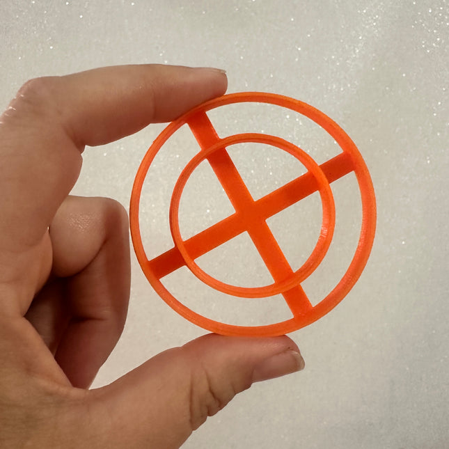 Circle Round 2.5" polymer clay Cutter donut center cut-out trading coin - Create Along 