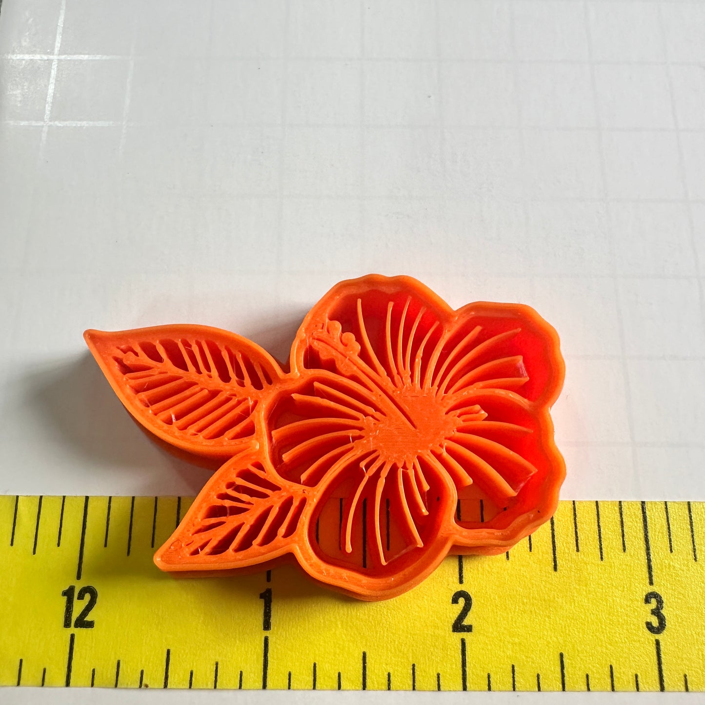 Hibiscus Impression Cutter | 2” Detailed Polymer Clay Cutter for Brooches & Statement Jewelry