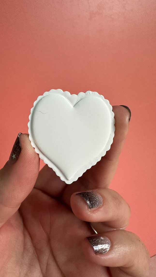 Flaming Heart Milagro Earrings Silicone mold Valentine - Create Along 