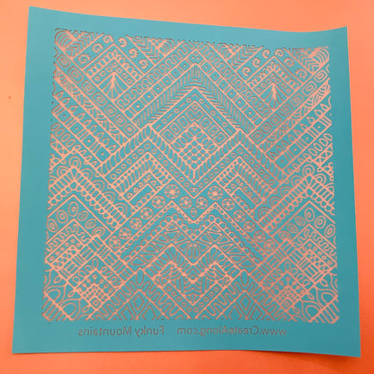 Funky Mountain Silkscreen for Polymer Clay and Mixed Media - Create Along 