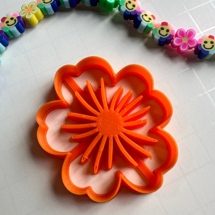 Blossom Impression Cutter | 2” Whimsical Flower Polymer Clay Cutter Brooches & Statement Jewelry - Create Along 