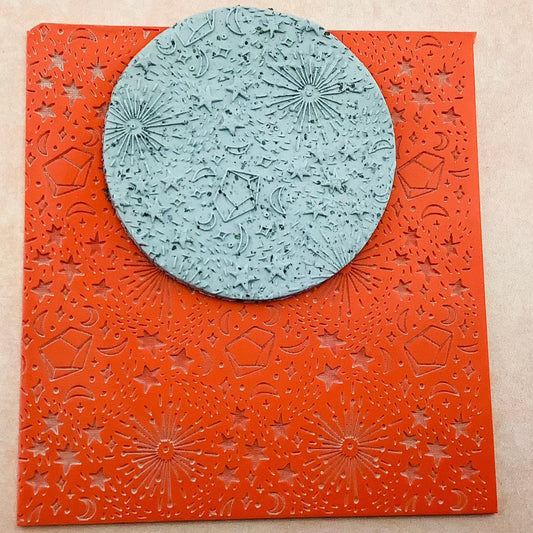 New Swirling Pattern Polymer Clay Texture Sheet Stamp Emboss Mat
