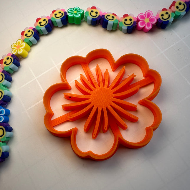 Blossom Impression Cutter | 2” Whimsical Flower Polymer Clay Cutter Brooches & Statement Jewelry - Create Along 