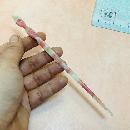 Hair Stick to make bun cover and slide barrettes - Create Along 