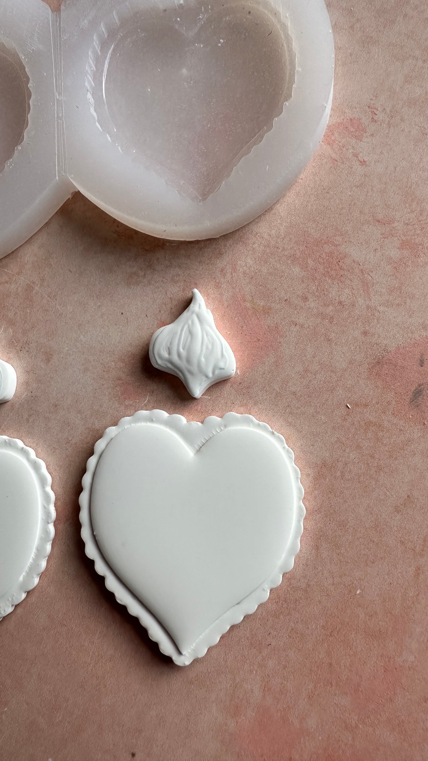 Flaming Heart Milagro Earrings Silicone mold Valentine - Create Along 