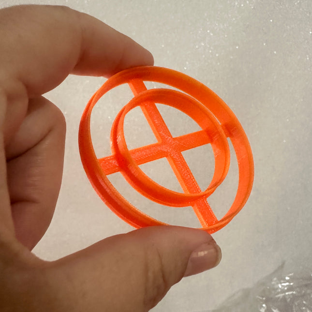 Circle Round 2.5" polymer clay Cutter donut center cut-out trading coin - Create Along 