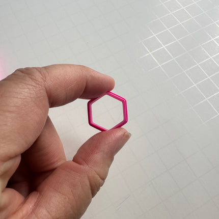 Hexagons Honeycomb bee polymer clay cutter set of 6 basics - Create Along 