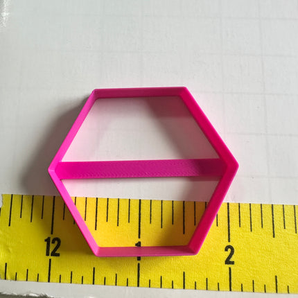 Hexagons Honeycomb bee polymer clay cutter set of 6 basics - Create Along 