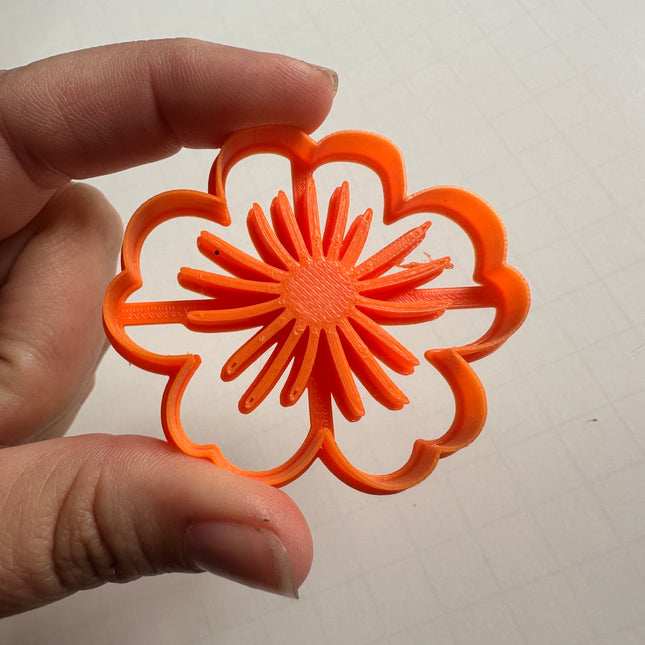 Blossom Impression Cutter | 2” Whimsical Flower Polymer Clay Cutter Brooches & Statement Jewelry - Create Along 