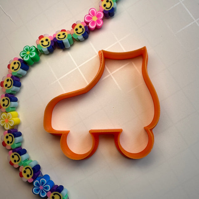 Retro Roller Skate Cutter | 80’s Throwback Polymer Clay Cutter for Keychains & Pendants - Create Along 