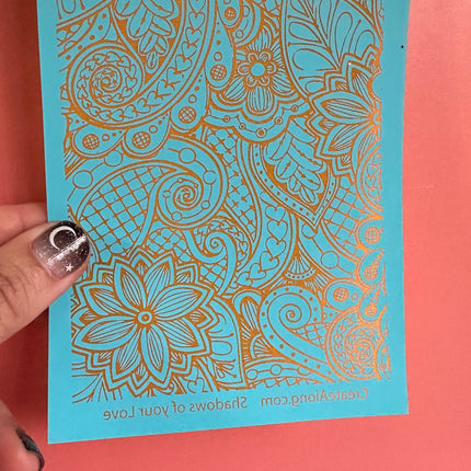 Shadows of Your Love Polymer Clay Silkscreen – Henna-Inspired Floral Pattern - Create Along 