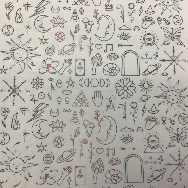 Esoteric Sunshine Silkscreen for polymer clay earrings art jewelry mixed media - Create Along 