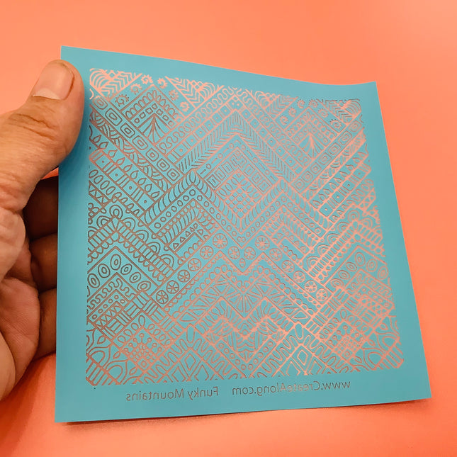 Funky Mountain Silkscreen for Polymer Clay and Mixed Media - Create Along 