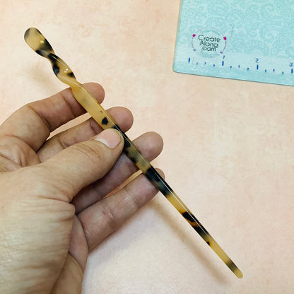 Hair Stick to make bun cover and slide barrettes - Create Along 