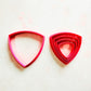 Rounded Pointy Triangles polymer clay Cutters set basics collar